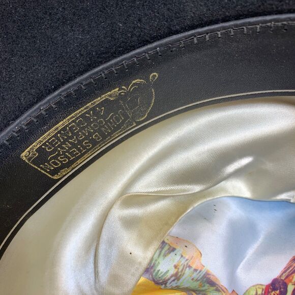 STETSON Cowboy Hat Black 4X Beaver F2194 Buffalo 2837 - Picture 9 of 12